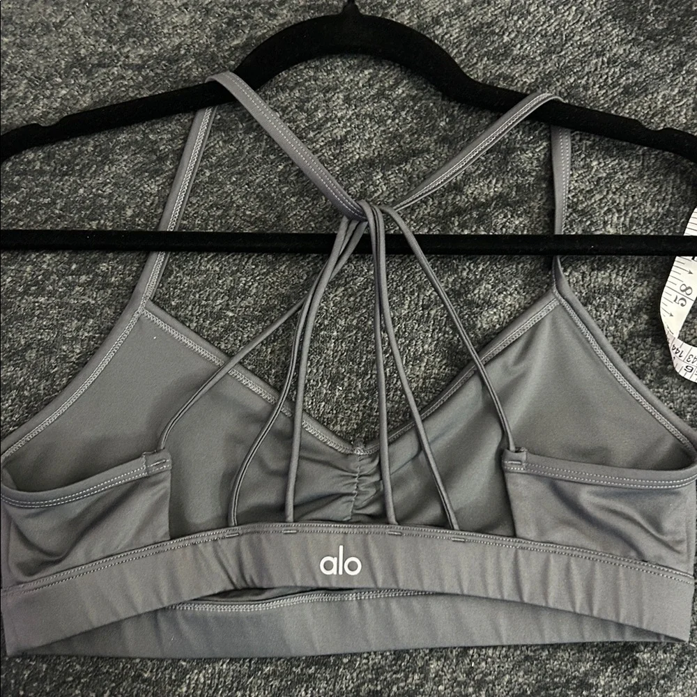 ALO YOGA EUC Gray Strappy Women's Bralette